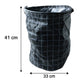 Size illustration of foldable laundry basket features