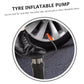 High pressure foot pump featuring its universal valve head for easy attachment.