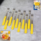 Set of stainless steel big forks with durable ergonomic handles