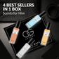 Unisex Luxury Perfume Set bottles displayed with premium gift box