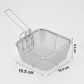 Frying basket holding crispy food snacks