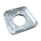 Disposable aluminium stove protector cover placed on gas burner