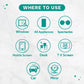 Spray bottle with Pollic Kadam glass and mirror cleaner and microfiber cloth