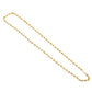 Stylish gold tone long bead chain necklace for versatile daily wear
