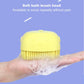 Close-up of the flexible, skin-friendly silicone bristles on the body brush.