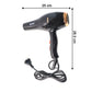 Lightweight professional salon hair dryer with concentrator attachment