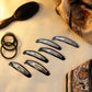 Non-slip metal snap hair clips gentle on hair and scalp