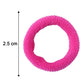 Display of hair tie size options in vibrant colors
