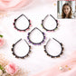 Floral beaded hairband design with colorful beads