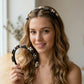 Girls floral bead headband, lightweight and durable
