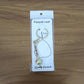 Complete view of Jai Shree Ram mace design golden metal keychain accessory