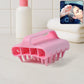 Soft silicone scalp massager shampoo brush with ergonomic handle for deep cleaning