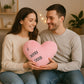 Fluffy plush heart cushion perfect for living room decoration