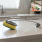 Kitchen dish scrubber brush with ergonomic handle