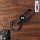Heavy-duty metal key holder with carabiner clip for secure attachment