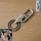 Heavy duty metal key holder with carabiner clip for secure key attachment