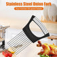 Front view of kitchen onion cutter and slicer tool