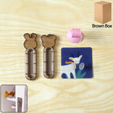 Cartoon animal door stopper set with soft wall protector pad