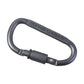 Sturdy metal hook clip carabiner with secure screw lock