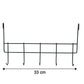 Space saving metal hook rack for doors