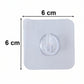 Close-up of transparent adhesive wall hook