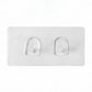 Transparent dual hook adhesive wall mount