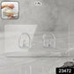 Clear double hook wall mount with adhesive backing