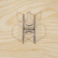 Transparent double loop adhesive wall hook