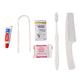 Personal care kit items including comb and toothpaste