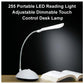 Compact portable LED reading light with sleek touch controls.
