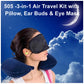 Compact Air Travel Kit ready for use on a long journey, providing comfort and relaxation.
