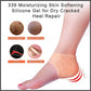 Silicone gel heel sock texture and material, highlighting its soft and elastic properties.