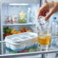 Plastic freezer ice tray with airtight lid