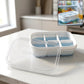 Mini plastic ice cube tray with 6 cavities and airtight lid