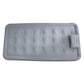 Side view of portable inflatable air mattress demonstrating strong pressure resistance