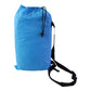Close-up of durable inflatable fabric of blue air lounger