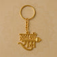 Assorted Krishna keychain collection with spiritual motifs for gifting.