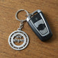 Durable Krishna keychain with engraved religious design
