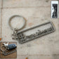 Jay Sonal Ma engraved keychain with Trishul design, durable metal
