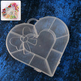 Heart-shaped plastic bead storage organizer box with 10 adjustable compartments in India