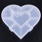 Back view of heart-shaped organizer box with bow designed lid and handle
