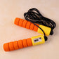 Foam handle grip of adjustable fitness jump rope for stable workouts