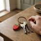 Trendy strawberry-shaped bag charm keychain