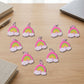 Colorful rainbow cloud keychain accessories for bags and keys