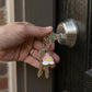 Set of rainbow cloud keyrings with vivid colours for easy attachment