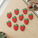 Colorful strawberry-themed keychain set for bags and keys