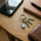 Ice cream shaped metal ring keychain for bags and keys