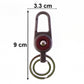 Metal key holder with secure locking clip and organized dual rings
