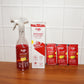 Display of Pollic Kadam kitchen surface cleaner refill sachets and bottle