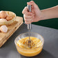 Manual egg beater and whisk tool in stainless steel